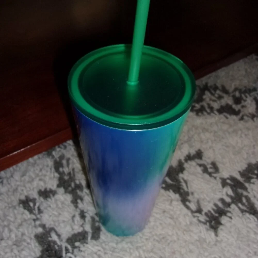 Starbucks Lime Purple Spray Ombre Tumbler